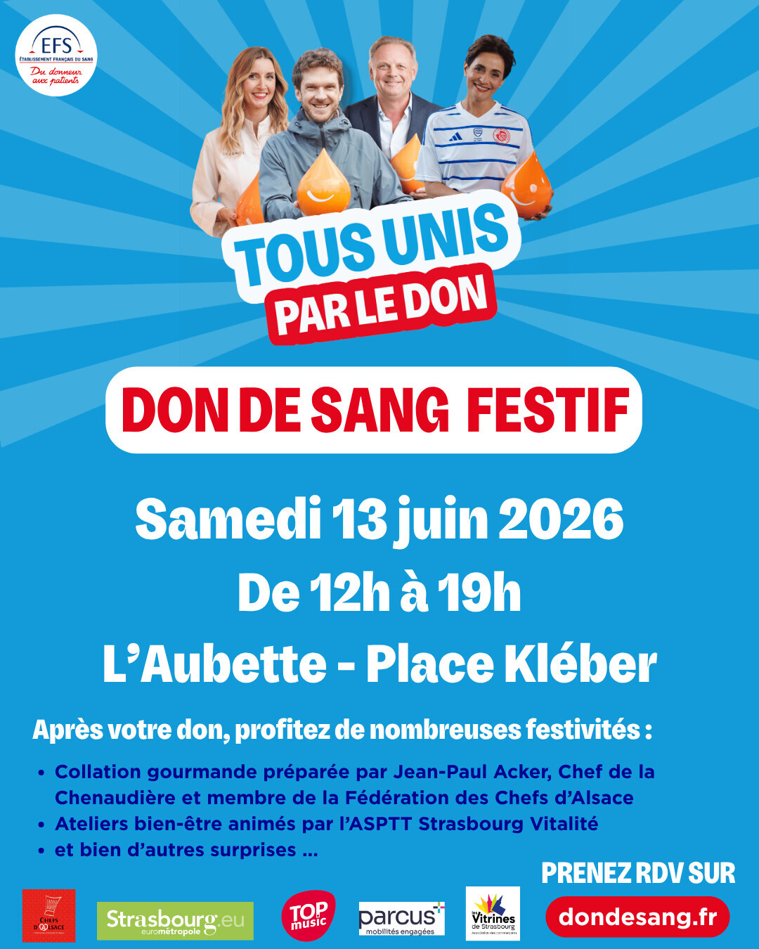 Don de sang festif – 13 juin 2026